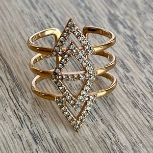 Stella & Dot Pave Spear Ring - Rose Gold